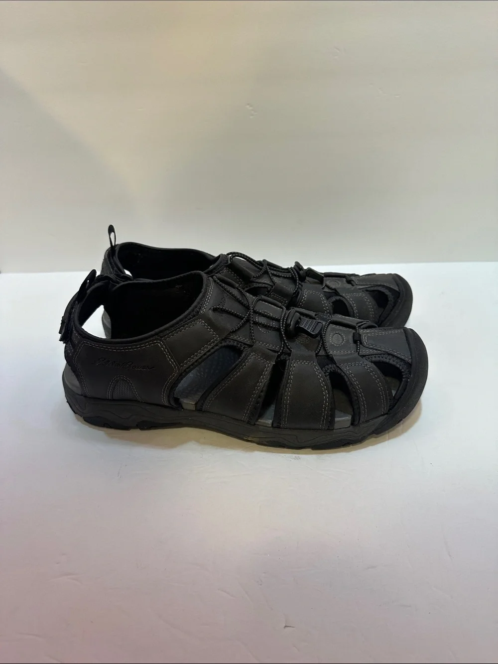 Eddie Bauer Men's Sandals Dark Gray Adjustable Outdoor Hiking Shoes Size 13